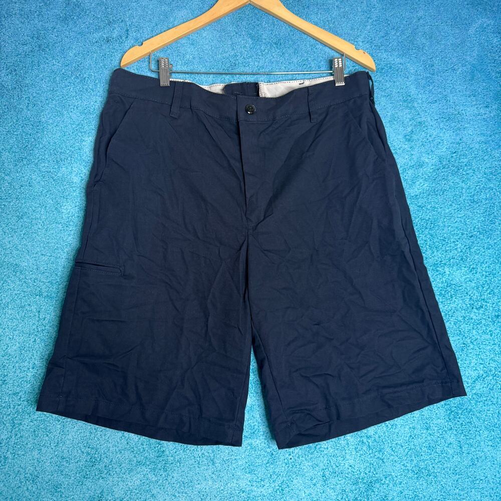 Red Kap Work Shorts Mens 38 Navy Blue Utility Industrial Workwear Made Mexico